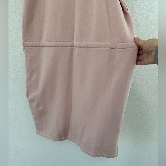 NWT Hass California Sustainable Fleece Rosewater Pink T-Shirt Dress Size M - Picture 13 of 16